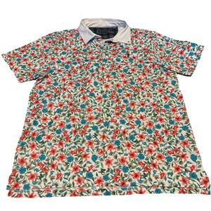 William Murray Shirt Large Floral Venus Fly Trap Performance Golf Short Sleeve